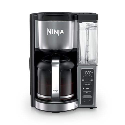 Ninja Fresh Brew™ Drip Coffee Maker, Programmable 14 Cup Glass Carafe, Classic and Rich, 70 Ounces Removable Water Reservoir, Small Batch, Delay, Adjustable Warming Plate, Stainless Steel, CE451