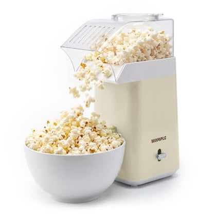 Wumple Hot Air Popcorn Machine - 14-Cup Electric Popcorn Popper, Oil-Free, 1200W - Includes Measuring Cup - Home Popcorn Maker for Movie Nights - Cream