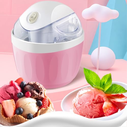 Small Home Mini Ice Cream Maker (Applicable to 110V-120V)，Pink