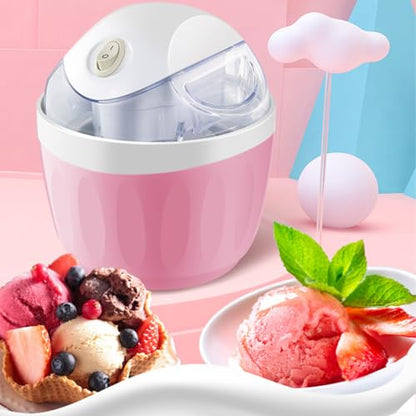 Small Home Mini Ice Cream Maker (Applicable to 110V-120V)，Pink
