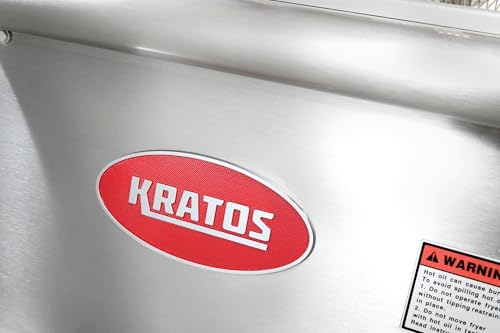Kratos Commercial Deep Fryer, Stainless Steel Gas Floor Fryer for Restaurants, 40 lb. Capacity, Three Burners, 90,000 BTU, with Two Fryer Baskets, Liquid Propane (29Y-010-LP)