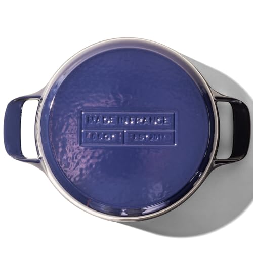 Made In Cookware | Dutch Oven 5.5 Quart (Blue) | Enameled Cast Iron | Exceptional Heat Retention & Durability | Professional Cookware | Crafted in France | Induction Compatible