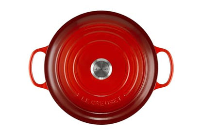 Le Creuset Enameled Cast Iron Signature Round Dutch Oven, 9 qt., Cerise