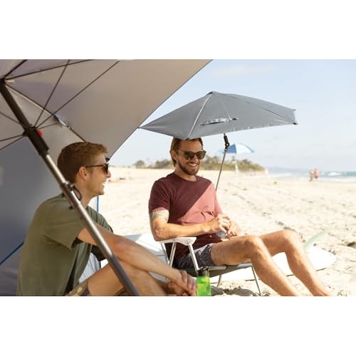 Sport-Brella Versa-Brella SPF 50+ Adjustable Umbrella with Universal Clamp, Regular, Gray