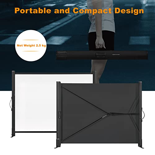 Portable Projector Screen with Stand, 50 Inch 4:3, Outdoor Projector Screen, Lightweight and Retractable, 1.2 High Gain Wrinkle-Free Video Projection Screens, for Home Cinema, Meeting Presentation.