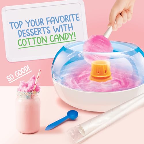 Cra-Z-Art Cotton Candy Maker, DIY Homemade Real Cotton Candy Machine for Kids, Comes with Paper Cones, and Measuring Spoons