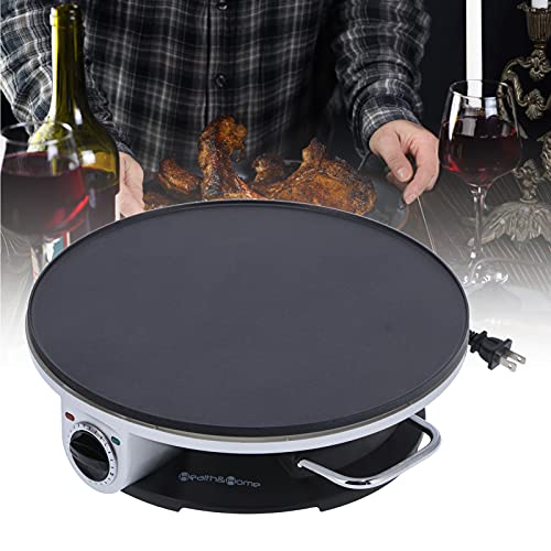 13 Inch Electric Crepe Maker crepes maker 1000W Round Crepe Maker Machine Stainless Steel Pancake Machine with 3 Temperature Control Knob Fast Heating Creperas crepes maker Creperas