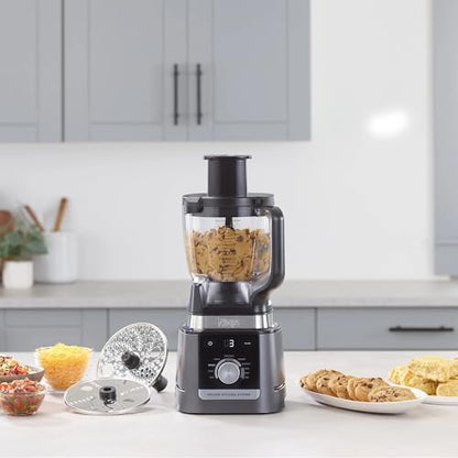 Ninja (Refurbished) CO905KS Deluxe Kitchen System, 1600 WP Auto-IQ Base, 88-oz. Picther, 9-cup Deluxe Food Processor, (2) 24-oz. Single-Serve Cups (Renewed)