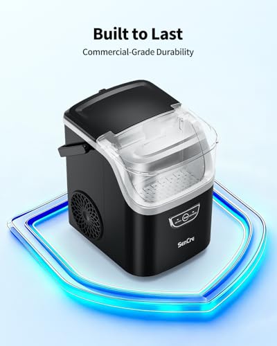 SenCre Nugget Ice Maker with Handle 40lbs/Day Countertop Ice Maker Soft Ice