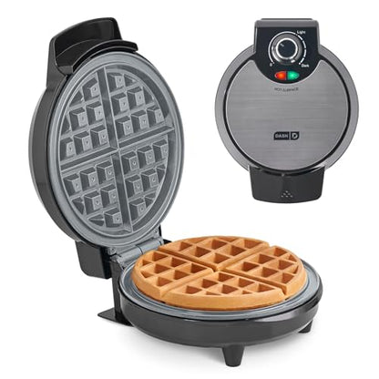 Dash Precision Crisp Belgian Waffle Maker, 8-Inch, Ceramic Nonstick, Black