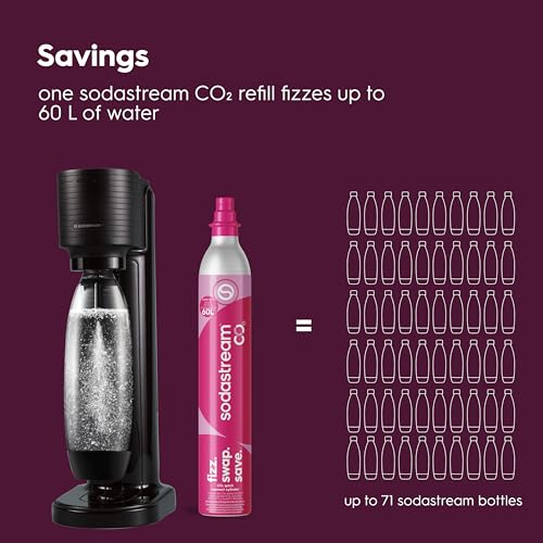 SodaStream Gaia Sparkling Water Maker Bundle, Black