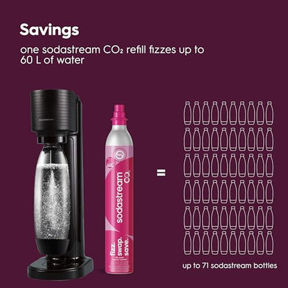 SodaStream Gaia Sparkling Water Maker Bundle, Black