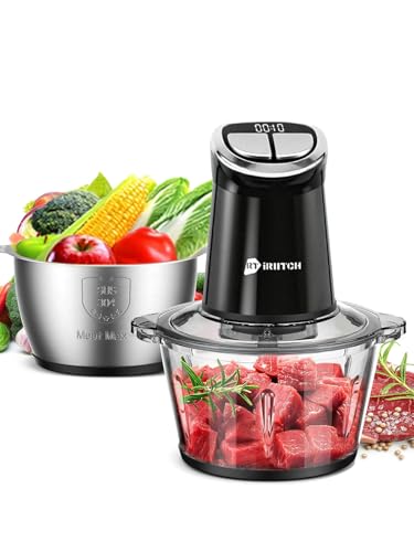 IRIITCH Food Processor with LED Timer, 800W Electric Chopper