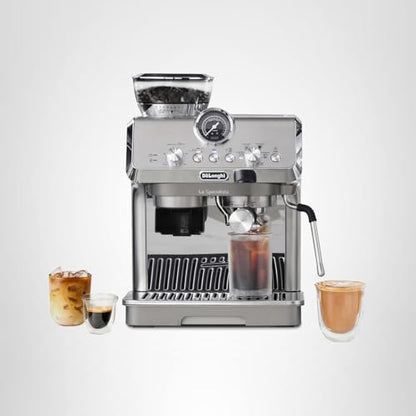 De'Longhi La Specialista Arte Evo Espresso Machine - Compact Cold Brew Coffee Maker with Grinder, Milk Steam Wand/Frother & Tamping Tools - Home Barista Kit for Lattes, Cappuccinos, Iced Coffee