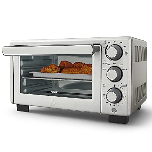 Oster Compact Countertop Oven With Air Fryer, Stainless Steel