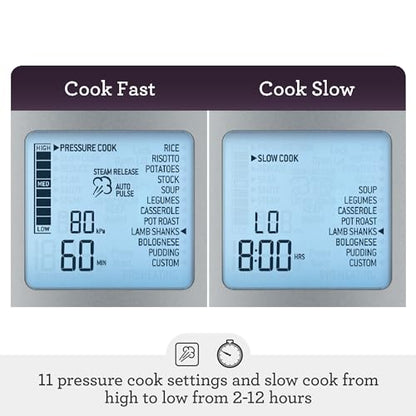 Breville Fast Slow Pro Pressure Cooker BPR700BSS, Brushed Stainless Steel