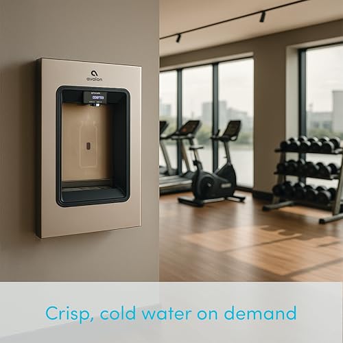 Avalon in-Wall Bottle Filling Station, Sensor Dispensing, Self Cleaning, Digital Bottle Counter Display, Dual Filtration, WiFi Enabled, Stainless Steel