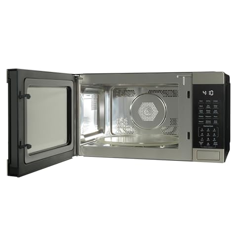 GE 4-in-1 Countertop Microwave Oven, 1.0 Cu Ft, 1050W Convection Microwave with Air Fry & Broil, Compact and Quiet, Stainless Steel, Ideal for Apartments, Dorms & Offices, GCST10A1WSS