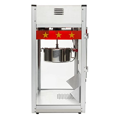 Olde Midway Commercial Popcorn Machine Maker Popper with Large 12-Ounce Kettle - Red