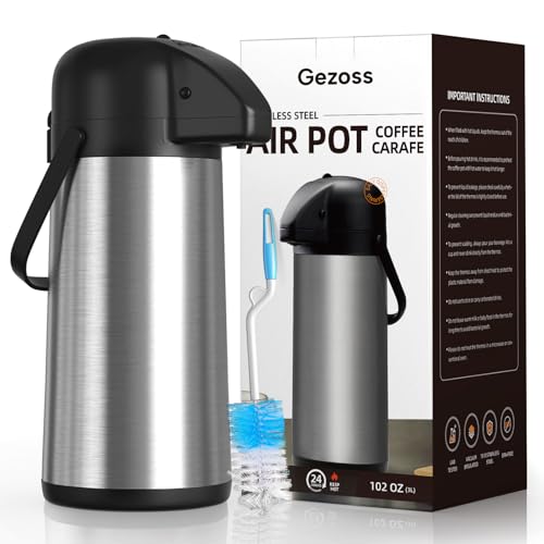 Coffee Carafe for Keeping Hot, 102OZ / 3L Airpot Coffee Dispenser with Pump
