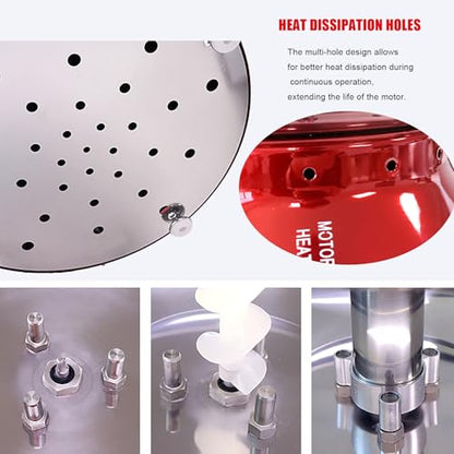 Electric Home Chocolate Fountain Machine with Detachable Parts, Stainless Steel Faucet Model Chocolate Waterfall Machine for Parties - Melts Cheese, Queso, Candy(Red)