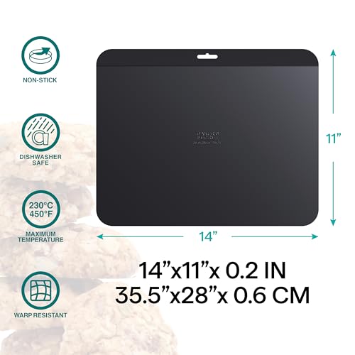 Baker's Secret Insulated Cookie Sheet Cookie Tray 13" x 9", Carbon Steel Insulation Double Wall, for Baking Roasting Cooking, Dishwasher Safe Home Baking Supplies Accessories (2x Insulated 13")