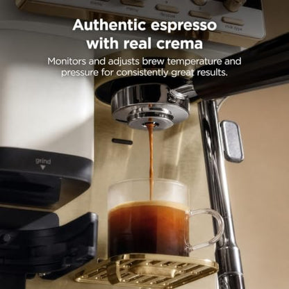 Ninja Luxe Café Mini Plus with AutoFroth, Amazon Exclusive Bone & Champagne