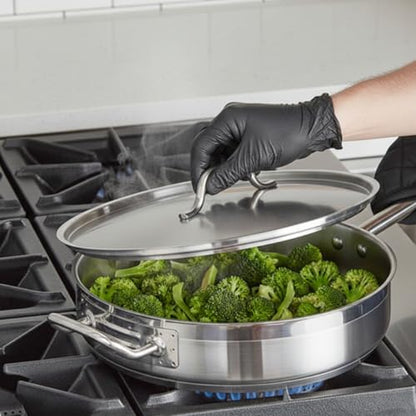 TrueCraftware- 7 Qt. Stainless Steel Sauté Pan with Lid and Welded Hollow Handle - Chef Cooking Pan Egg Pan Fry Omelet Sauté Pans Cookware NSF Certified