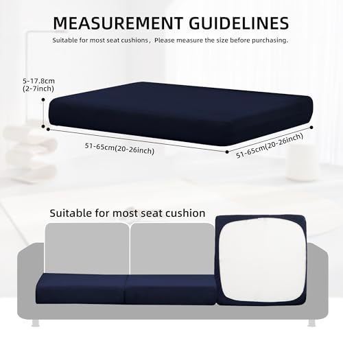 DREAHOTEXTIL 8Pcs Outdoor Cushion Covers, Elastic Patio Cushion Covers