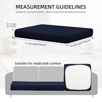 DREAHOTEXTIL 8Pcs Outdoor Cushion Covers, Elastic Patio Cushion Covers