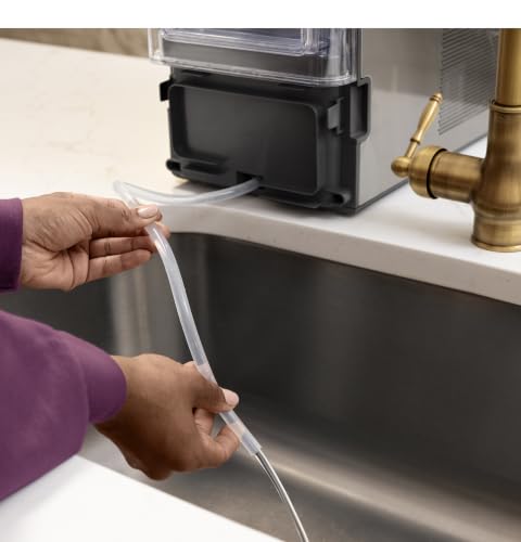 GE Profile Opal MINI PRO Nugget Ice Maker w/Side Tank, Portable Countertop Pebble Ice Machine, 36 lbs/Day, Top Fill, 6 Pack Descaler & Scoop, Stainless Steel