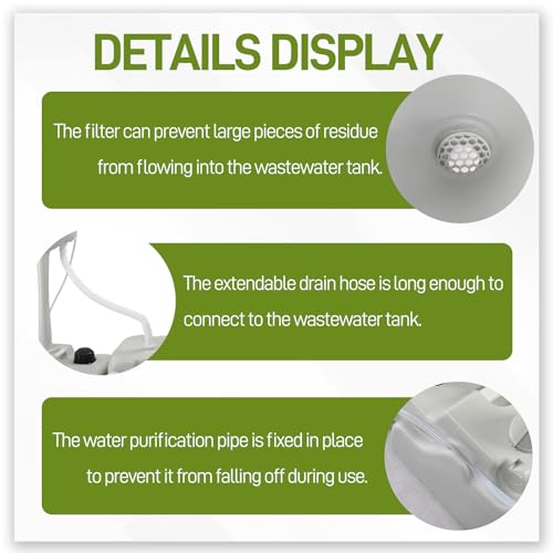 Outvita Portable Camping Sink w/ 19L Water Tank Rolling Wheels Towel Holder Soap Dispenser Faucet, Outdoor Foot Pump Washing Station for RV Boat Travel Picnic Worksit