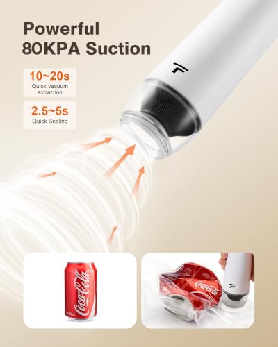 Vacuum sealer for food, Handheld Vacuum Sealer with 30 Reusable Bags