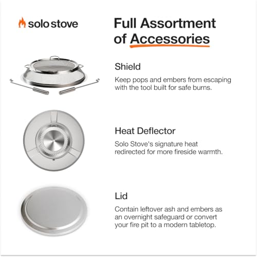 Solo Stove Yukon 27 Inch Smokeless Fire Pit with Removable Ash Pan - Wood Burning Portable Stainless Steel Outdoor Fireplace, Stainless Steel, Ideal for 6 or More People, 38 lbs