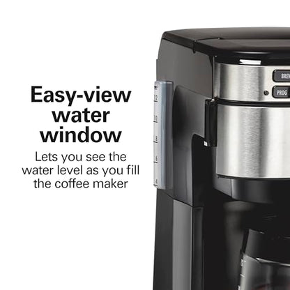 Hamilton Beach 12 Cup Programmable Coffee Maker, FrontFill Drip Coffee Maker