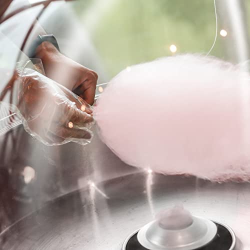 Olde Midway Cotton Candy Machine with Bubble Shield, SPIN-2000 Electric Candy Floss Maker, Commercial-Grade