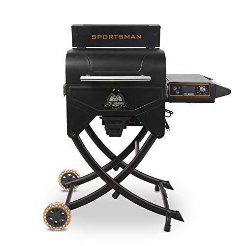 Pit Boss Pit Stop Portable Wood Pellet Grill w Cart Stand and Cover