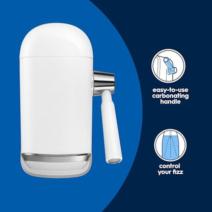 SodaStream - ART Sparkling Water Maker | STARTER KIT | CQC CO2 system | Includes 1x CO2 Cylinder, 1x32 & 1x16 Fl Oz Dishwasher Safe Bottles | Combine with Pepsi Flavors | White