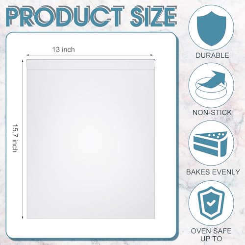 Yiyiring 3 Pcs Large Flat Cookie Baking Sheets 13 x 16 Inch Aluminum Cookie Sheet Flat Insulated Baking No Edges Pans Pan Tray for Oven Bake Cooking