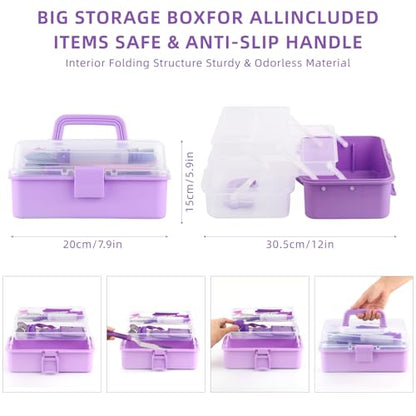 Cake Decorating Kit: Decorating Supplies Tools Kit 235 PCS Baking Accessories Include Spiping Bags and Tips Set, Piping Tips Set, Spatulas, Cake Scraper, 100 Piping Bags, Purple