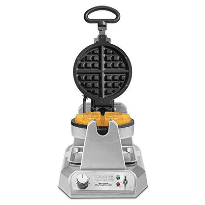 Waring Commercial Belgian Waffle Maker, 25 Waffles per Hour, Rotary Feature for Even Baking, Triple-Coated Nonstick Plates, NSF Certified, WW180X