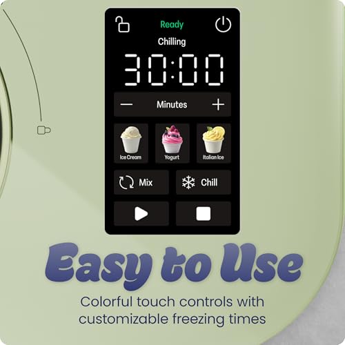 Iceman by Chefman Trio Ice Cream Maker | No Pre-Freezing with Built-In Compressor | for Ice Cream, Froyo, Sorbet, Sherbet, Italian Ice, Frozen Yogurt & More | (2) 20oz Containers & Lids