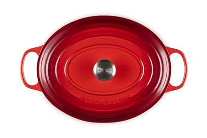 Le Creuset Enameled Cast Iron Signature Oval Dutch Oven, 9.5 qt., Cerise