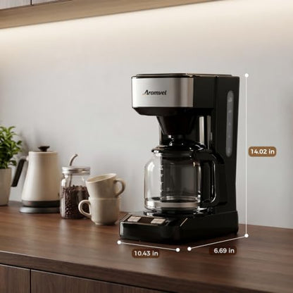 Aromvel 12 Cup Coffee Maker,Large 1.8L Water Tank Drip Coffee Machine