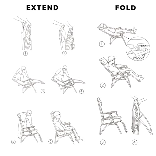 Colegence Oversized Padded Zero Gravity Lounge Chair, Foldable Patio Anti Gravity Reclining Chairs Folding Lawn Recliner with Cup Holder for Yard, Camping, Outdoor, Support 350 LBS, Black