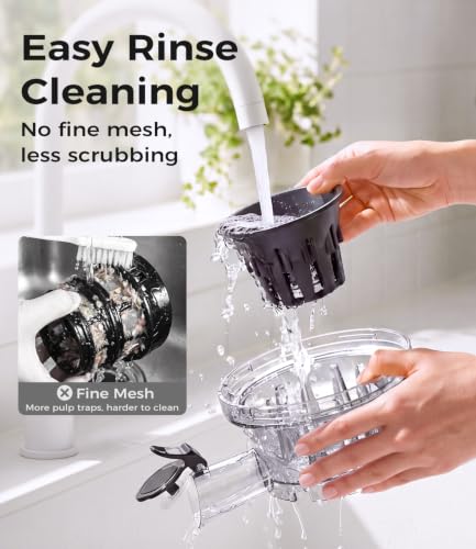ONELIVE Cold Press Juicer Machine, 6.5" Wide Chute, 3L, Easy to Clean
