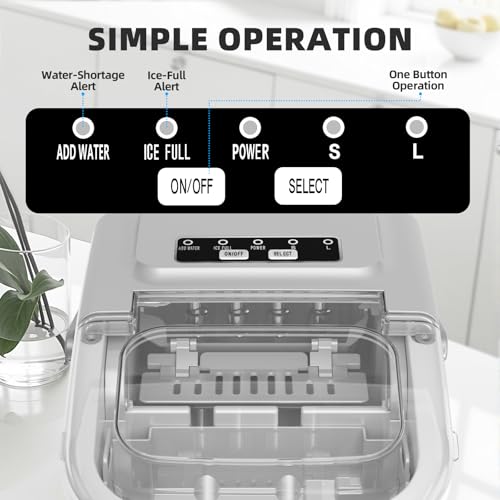 Antarctic Star Countertop Ice Maker, Portable Ice Machine