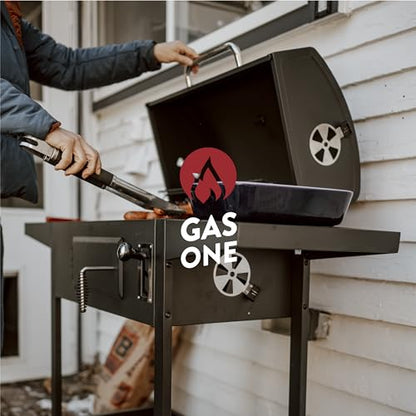 Gas One Charcoal Grill – 24-inch BBQ Charcoal Grill – Charcoal Smoker with Multiple Tier Heat Control – Outdoor Grill for Camping, Picnic, Patio, Backyard Barbecue, Outdoor Cooking