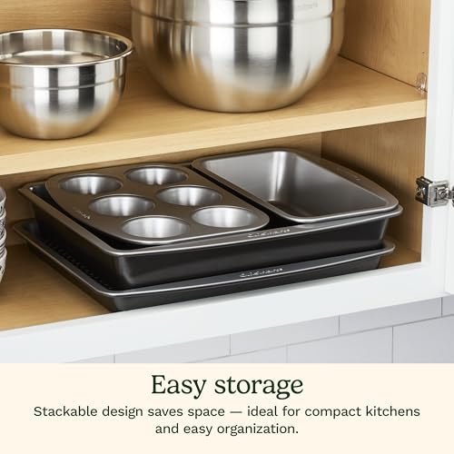 Cuisinart, 5-Piece Stackable Ceramic Nonstick Bakeware Set, MBT-5