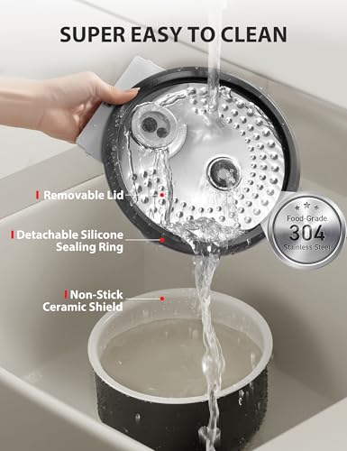 TOSHIBA OriginTaste Rice Cooker 5.5-Cup Uncooked, Fuzzy Logic, 15-in-1 Functions, Digital Display, Delay Timer, Keep Warm, Nonstick Inner Pot, White